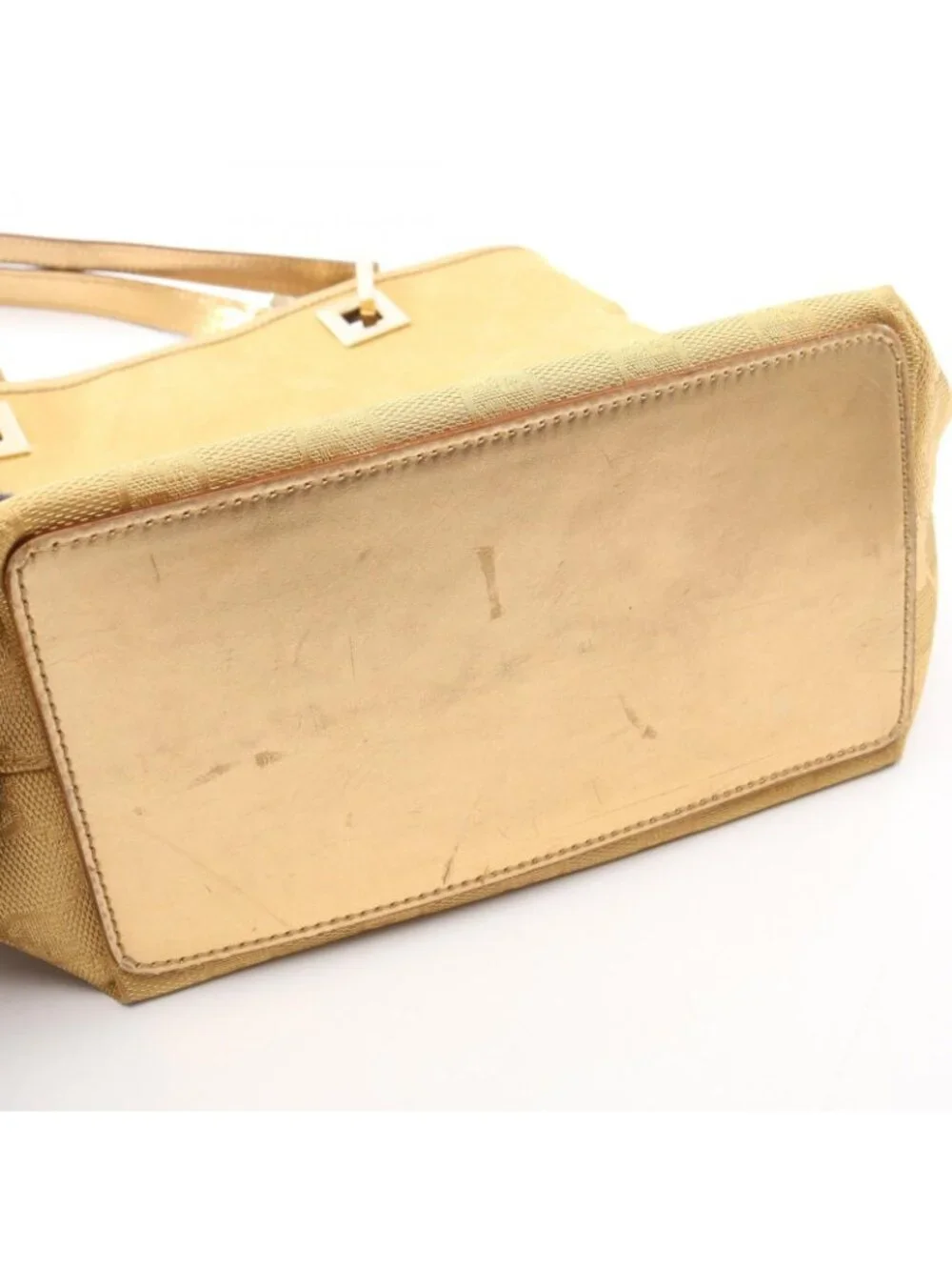 Gucci Tote GG Canvas 002 Gold Handbag